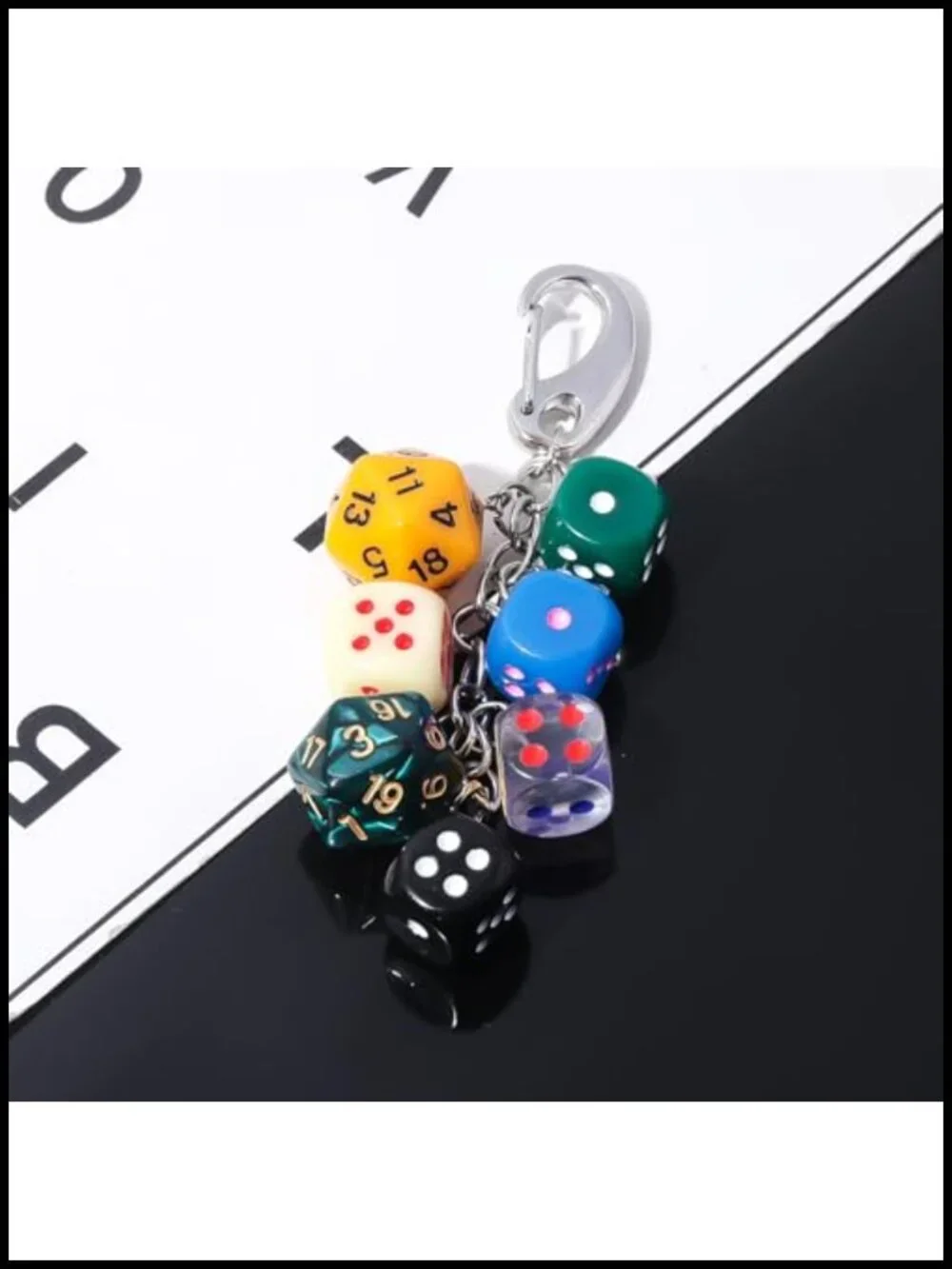 Cute Cookie Bag Charm Keychain with Resin and Alloy Metal Parts